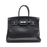 エルメス バーキン35 トゴ ブラック シルバー金具 □H:2004年 A2070412