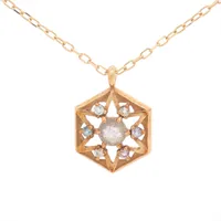 ゆきざき ヨビコ ダイヤ ネックレストップ K18(WG) 10.6g 0.75