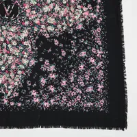 ヴィトン ショールモノグラム CC0139 ストール シルク ブラック MP2435