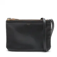 ショルダーバッグ　トリオ セリーヌ トリオ レザー ショルダーバッグ ブラック A2871884