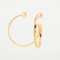 シャネル カメリア ダイヤ ピアス 750(WG)×セラミック 5.4g J J10012