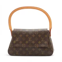 ヴィトン モノグラム ミニルーピング M51147 ブラウン