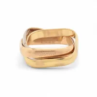 極美品 カルティエ トリニティリング 750 K18YG WG PG ♯53 極美品 カルティエ トリニティリング 750 K18YG WG PG ♯53