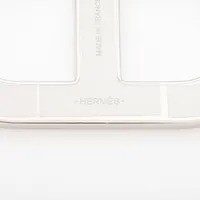 エルメス シェーヌダンクル ブローチ レザー ブラック A3932935