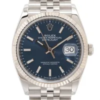 ロレックス デイトジャスト 1601 SS×WG AT グレー文字盤 ワイドボーイ