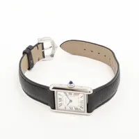 カルティエ タンクマスト WSTA0042 SS SS×革 QZ シルバー文字盤