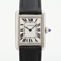 カルティエ マストタンク W1002954 925×革 QZ シルバー文字盤