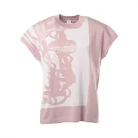 エルメス シェーヌダンクル 25年 カシミヤ 半袖ニット 34 レディース