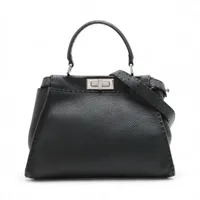 フェンディ ミニピーカブー セレリア レザー×パイソン 2WAY