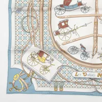 エルメス カレ70 Les Voitures Nouvelles 馬車の変遷 スカーフ シルク