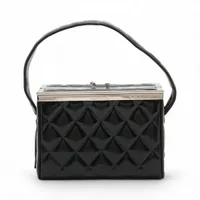 シャネル ココマーク パイル ショルダーバッグ ブラック シルバー金具