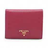 プラダPRADAヴェッテロムーブコンパクトウォレットレッド系 プラダ PRADA コンパクトウォレット サフィアーノ レディース 三