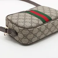 693 専用 グッチ ショルダーバッグ GGスプリーム×レザー PVC A4収納 GUCCI（グッチ） GGスプリーム 斜め掛け ショルダーバッグ 114291
