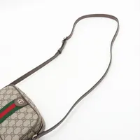 グッチ GGスプリーム ショルダーバッグ ブーツ柄 PVC レザー ベージュ アイボリー 257246 ハンドバッグ GUCCI 横浜BLANC GUCCI - グッチ GGスプリーム ショルダーバッグ ブーツ柄 PVC レザー