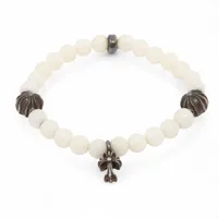 クロムハーツ ビーズブレスレット ホワイトジェイド