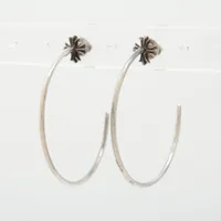 クロムハーツ 22K CHクロス ファット スタッド ピアス パヴェダイヤ 片耳 クロムハーツCHクロスベビーファットスタッドピアスwithパヴェ