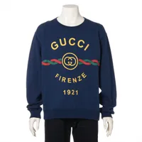 グッチ コットン スウェット XS メンズ ブラック ブラック