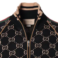 Gucci GG jacquard Cotton track jacket XL Men's Black 695955 | eBay