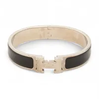 エルメス Hバングル クリッククラックPM バングル GP×エナメル