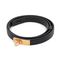 未使用 HERMES ノワール ブラック ケリーベルトピンクゴールド HERMES - 【新品・未使用品】エルメス ケリーベルト ブラック