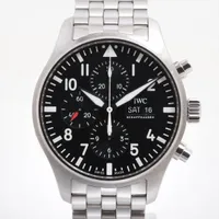 RYUICHI☆人気商品多数出品中 IWC パイロットウォッチ クロノグラフ IW377710 SS SS AT 黒文字