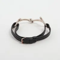 エルメス ホースビット ブレスレット 925 19.1g ブラック A3937574