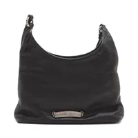 クロムハーツ ショルダーバッグ レザー ブラック×シルバー VIV