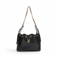 CHANEL シャネル シャネル 25 スモール ブラック キャビアスキン ショルダーバッグ ゴールド金具 チェーンショルダーバッグ AS5293 CHANEL(シャネル) シャネル 25 スモール ブラック キャビアスキン