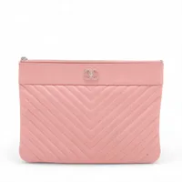 シャネル ココマーク デニム ポーチ ブルー ゴールド金具 4番台