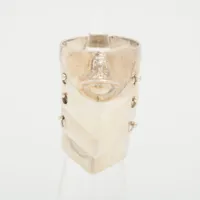 【極美品☆箱付き】ヴィトン　モノグラム　リング　LV M1182S ヴィトン M1182S リングLVモザイク AK1214 リング S GP シルバー