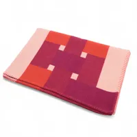 エルメス ブランケット ウール×カシミヤ ボルドー×オレンジ