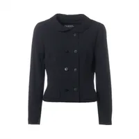 シャネル ココボタン 98C ウール ジャケット 38 レディース ブラック