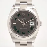 ロレックス デイトジャスト41 126300 SS SS AT スレート文字盤 あまりごま1