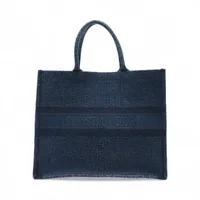 【新品未使用】DIOR ブックトート オブリーク ミディアム ネイビー Dior Book Tote (美品)クリスチャン ディオール Christian