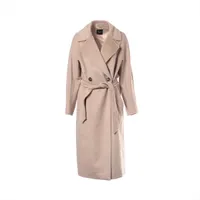 専用【鑑定済】エルメス ウールシルクコート レディース38 M ベージュ 厚手 YZ075191.JPG