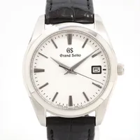 グランドセイコー 8N65-8000 SS×YG×革 QZ アイボリー文字盤