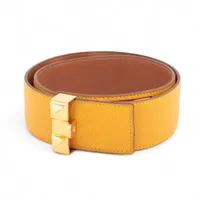 【美品】エルメス コリエドシアン エルメス コリエドシアン □Q ベルト 85 レザー ブラック