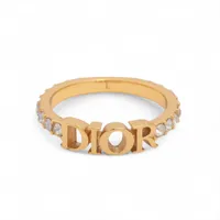 未使用　ディオール　リング　ロゴ　希少 CHRISTIAN DIOR クリスチャンディオール ロゴ リング・指輪 金属