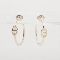 エルメス Hロゴ ピアス(片耳用) メタル ブラック シングルピアス H