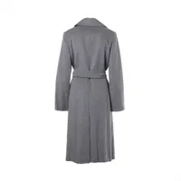 エスマックスマーラ　グレー ロングコート ベルト付き S MAXMARA MAX MARA エス マックスマーラ ロングコート ARONA