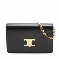 ⭐未使用に近い⭐セリーヌ レザー オーバルパース キュイル トリオンフ ポーチ セリーヌ オーバルパース キュイル トリオンフ レザー