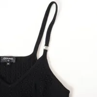 シャネル ココマーク コットン キャミソール 36 レディース ブラック