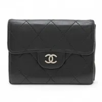 シャネル マトラッセ ラムスキン キーケース ブラック シルバー