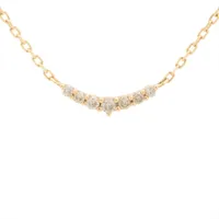 アガット ダイヤ オニキス ネックレストップ K10(YG) 1.1g 0.005