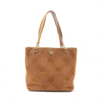 シャネル ココマーク スエード トートバッグ べっ甲 ブラウン ゴールド