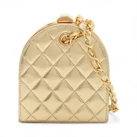 シャネル マトラッセ ラムスキン チェーンショルダーバッグ がま口 ゴールド シャネル マトラッセ ラムスキン チェーンショルダーバッグ