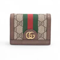 グッチ GGキャンバス 523155 キャンバス×レザー コンパクト