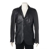 専用エンポリオアルマーニ ラムレザー ライダースジャケット 50/XLイタリア製 中古・古着通販】EMPORIO ARMANI (エンポリオアルマーニ