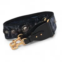 ◇ロエベ◇レザー/ストラップ/ブランド ロエベ ショルダーストラップ レザー ブラック A3114378｜中古