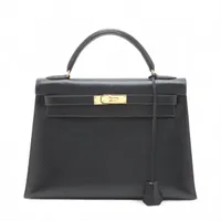 エルメス オータクロア50 アルデンヌ ブラック ゴールド金具 ○Y:1995